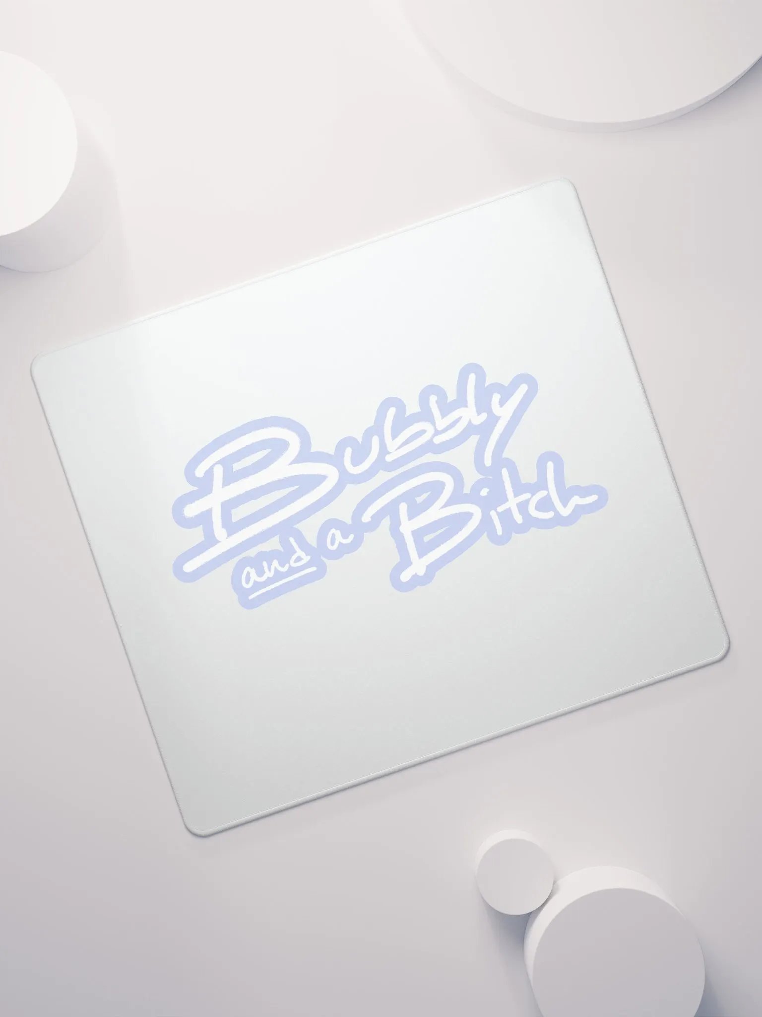 Bubbly and a B*tch (lined design, #BDCAEF) mouse pad product image (7)