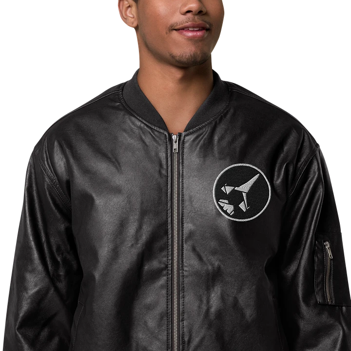 Faux Leather bomber jacket - channel logo product image (1)