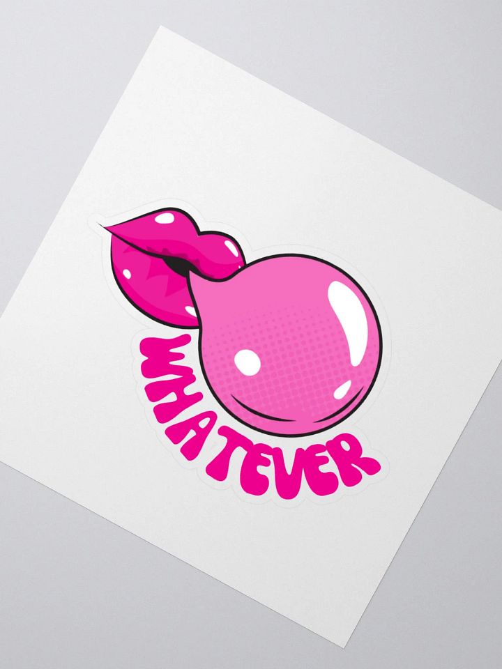 Pink Lips Bubble Gum Sticker Set product image (4)