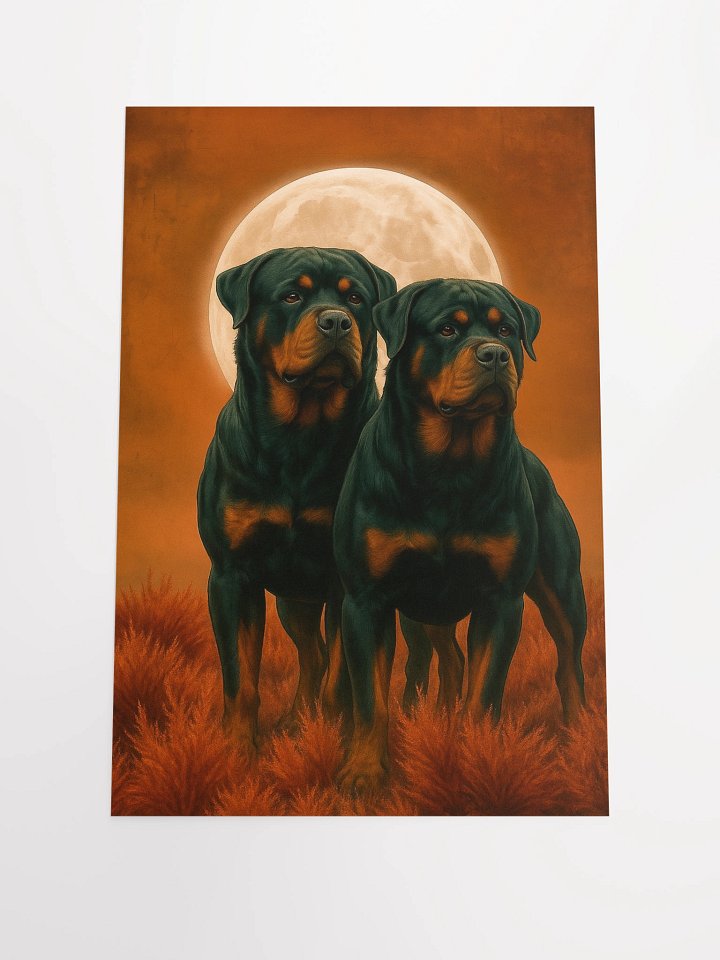 Moonlit Rottweiler Duo Poster product image (1)