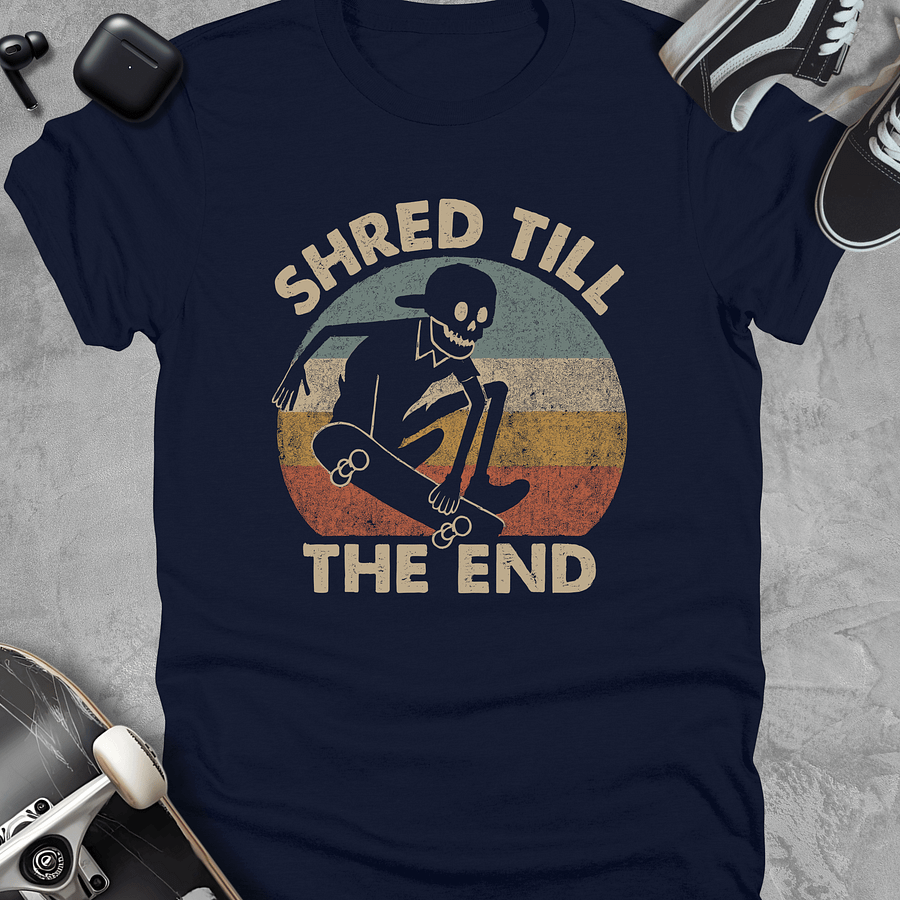 Shred till the end, Skateboarding t-shirt, Unisex product image (3)