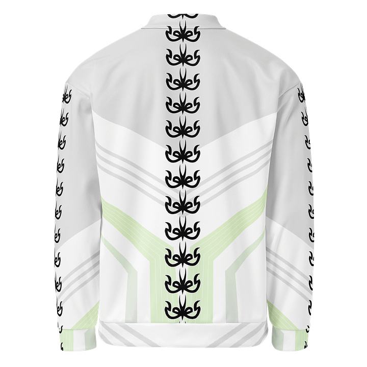 Pure Speed White and Grey Bomber Jacket product image (2)