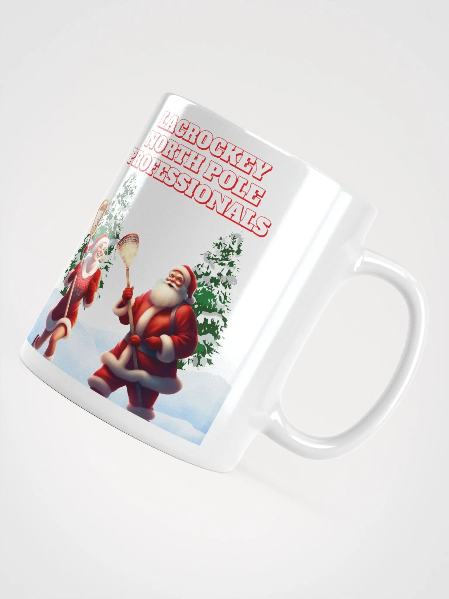 North Pole Lacrockey - Mr and Mrs Claus White Mug product image (10)