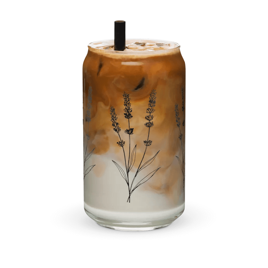 Lavender Sip in Style: Can-Shaped Glass product image (6)