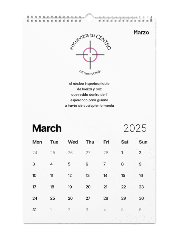 Espanol Implicito-Spanish Implied 2025 Calendar-Calendario (Dias en ingles)-Now $10.50 Use promo code VIBES4LOVE at checkout product image (6)