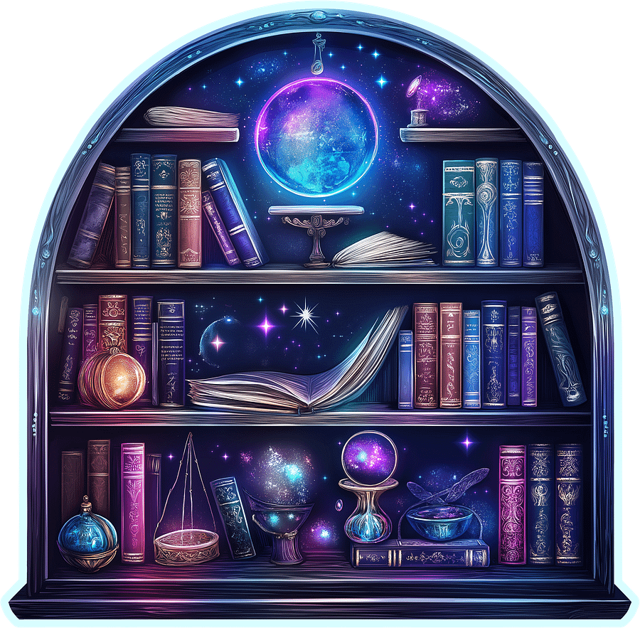 Starry Book Shelf Sticker product image (1)