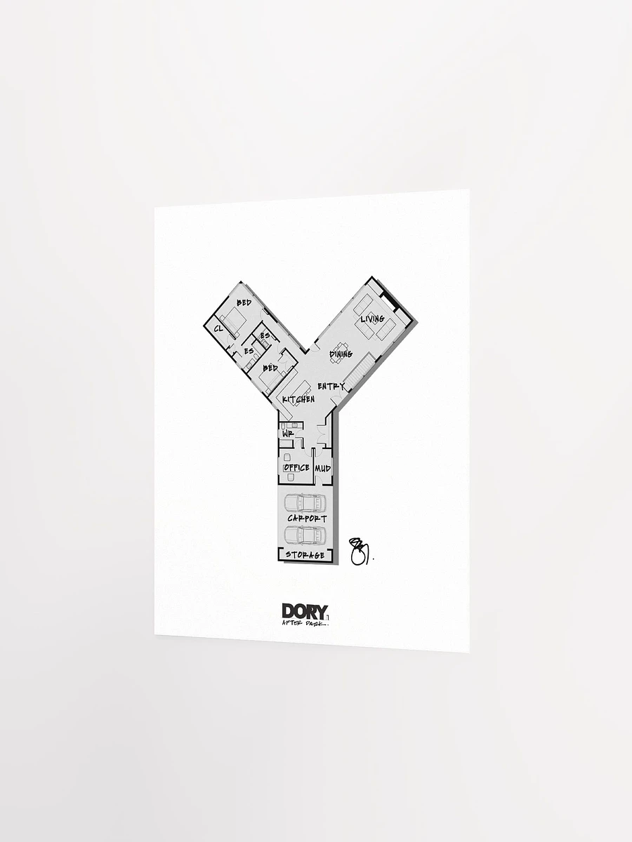 Alphabet Floor Plan Poster - Y product image (2)