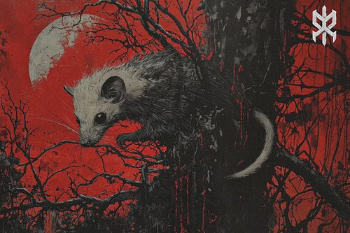 Don't get too close, She will scream.

#opossum
#art
#horror