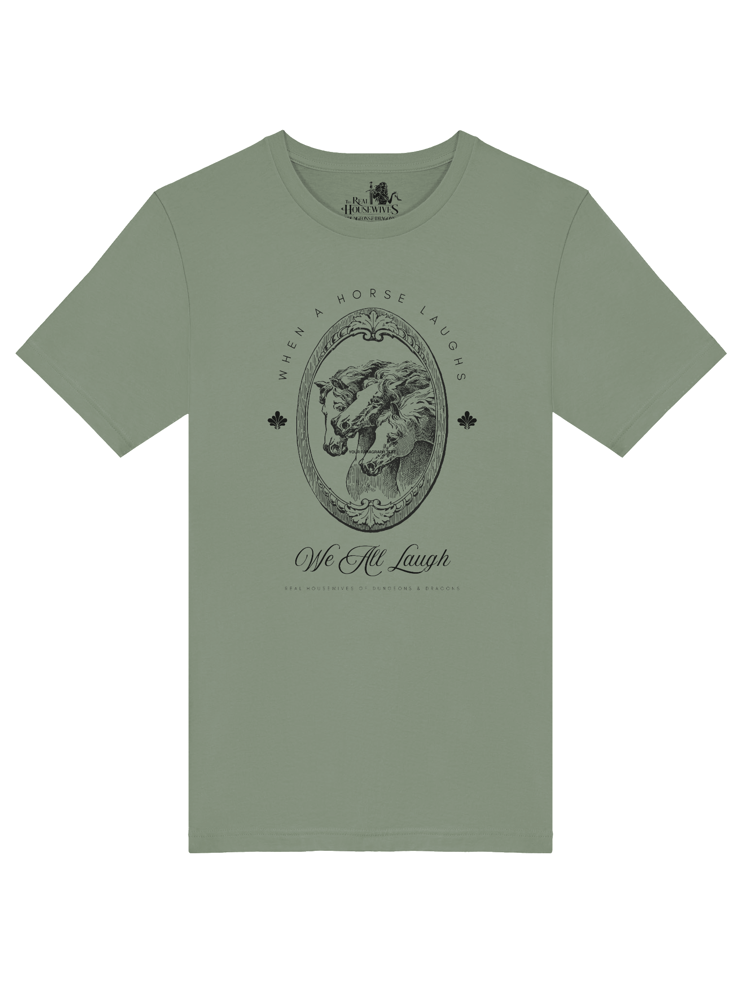 When A Horse Laughs Tee - Black product image (3)