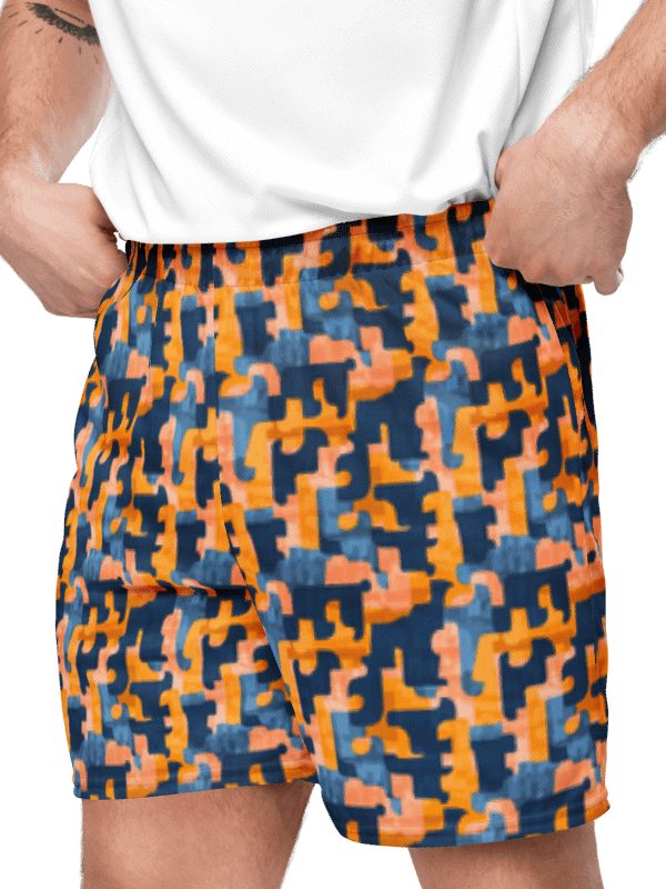 Flowing Shapes | Recycled Unisex Mesh Shorts product image (5)