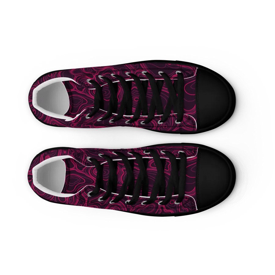 Retro Chic Pink Wave women’s High Tops product image (9)