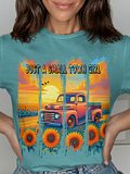 Just a Small Town Girl Tshirt | Rustic Brushstroke Tee | Farmhouse Girl T-Shirt product image (1)