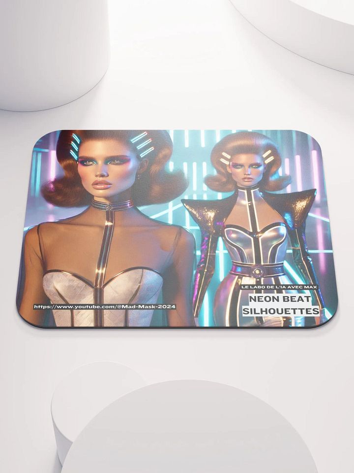 Classic Mouse Pad : Neon Beat Silhouettes product image (1)