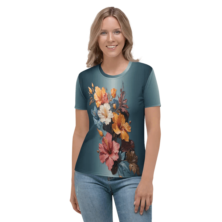Floral Themed All Over Print T-shirt product image (2)