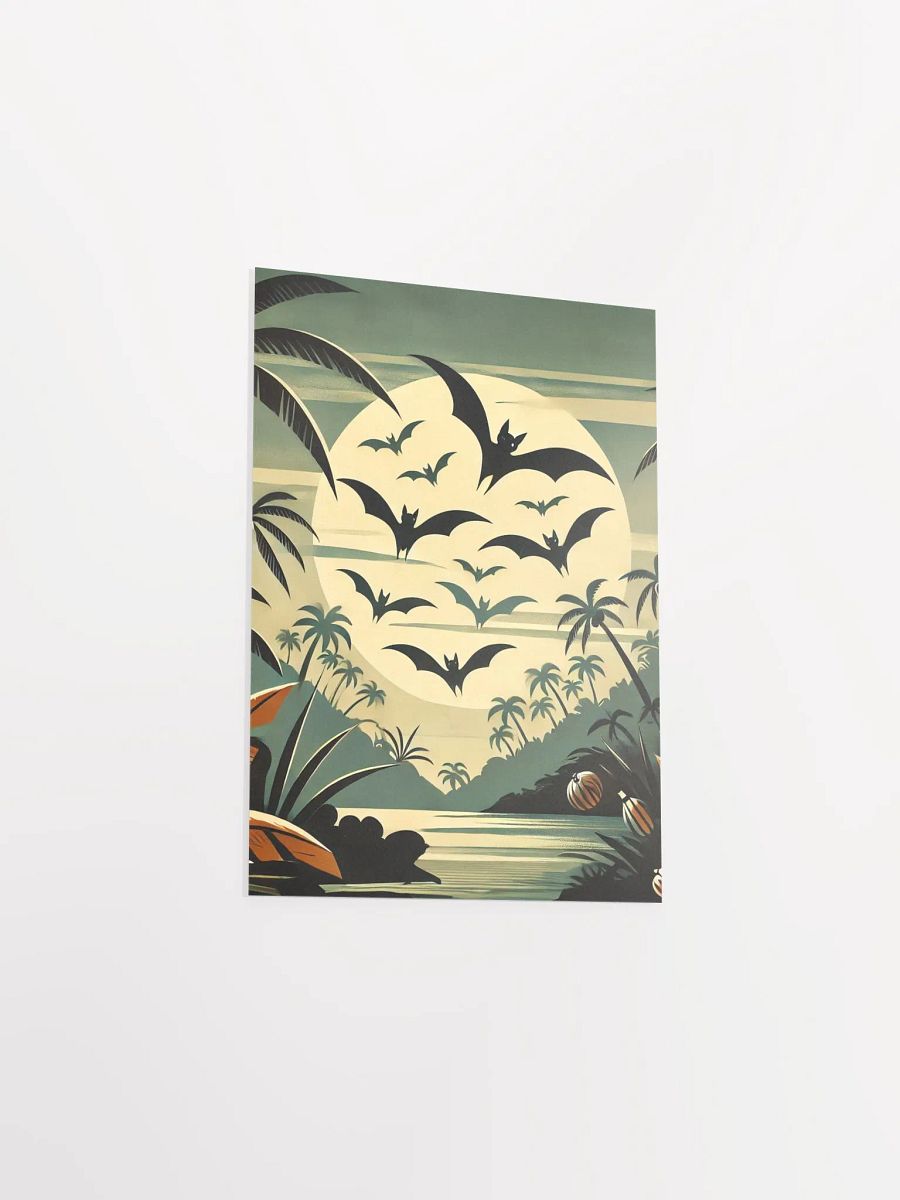 Halloween Moonlit Tropical Bats Premium Prints and Posters product image (26)