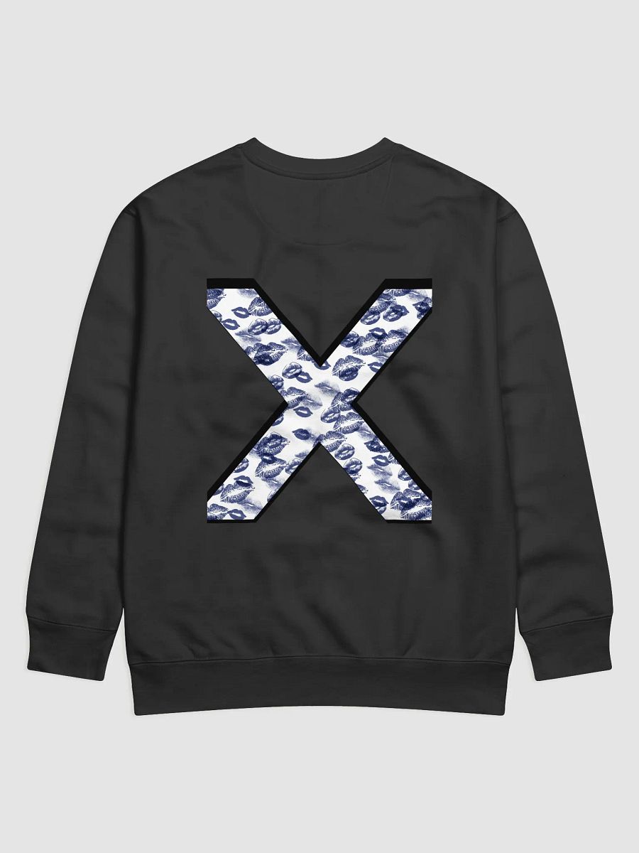 White X Dark Blue Lipstick Kisses Crewneck product image (20)
