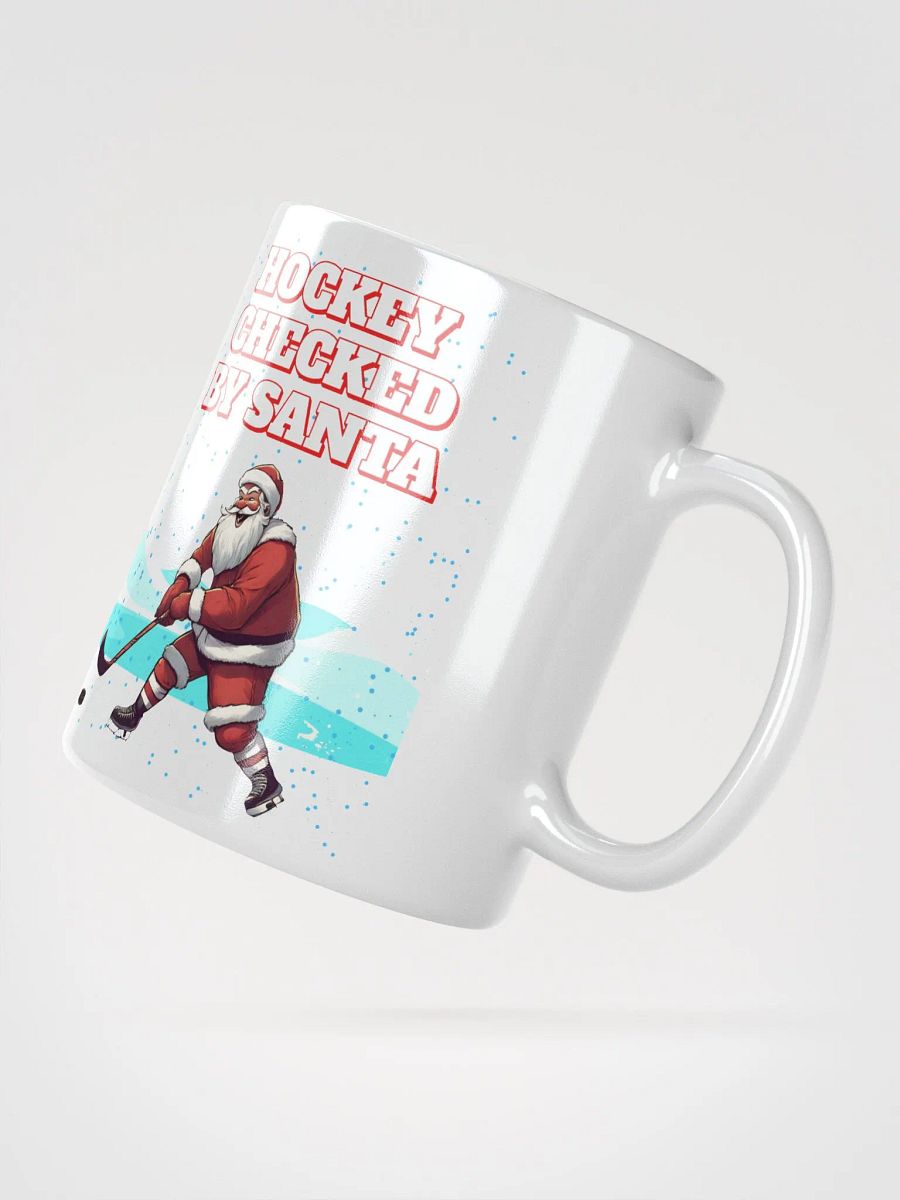 Hockey Checked By Santa Christmas White Mug product image (4)