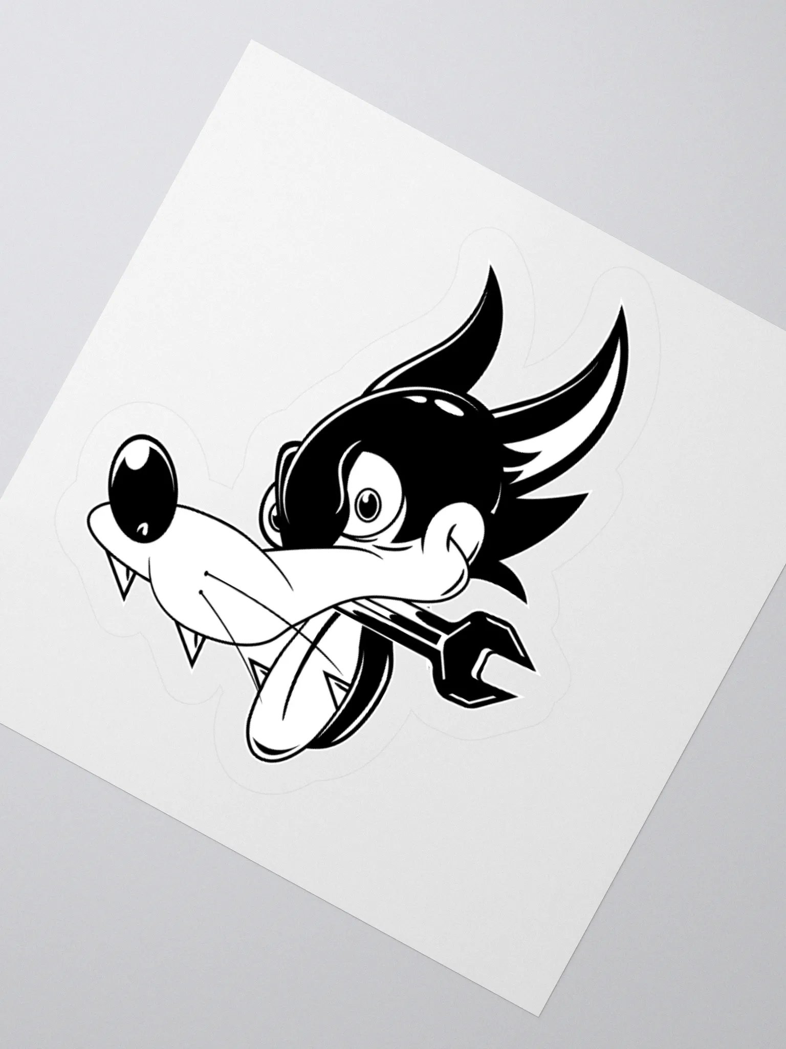 Swirl Toon Figure Black & White Sticker product image (2)