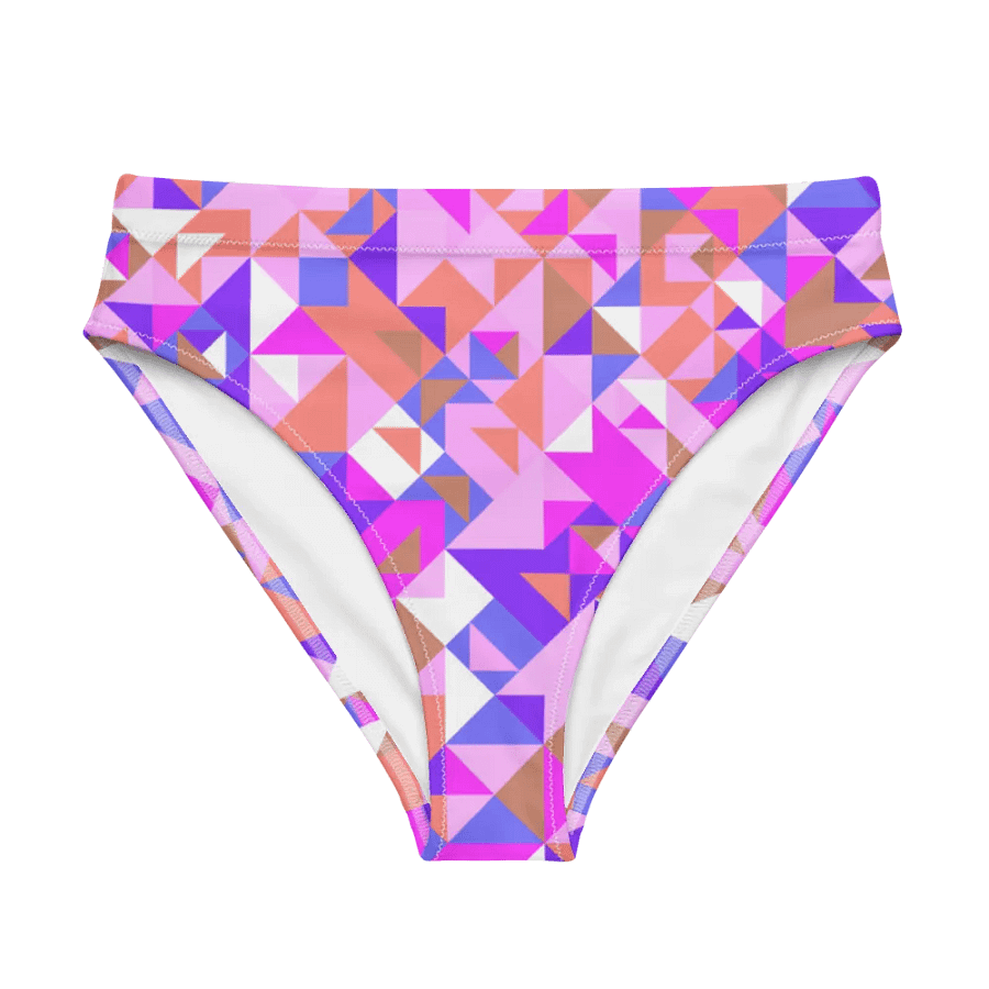 Colorful vector Pattern Design High Waisted Bikini Bottom - v1 product image (5)