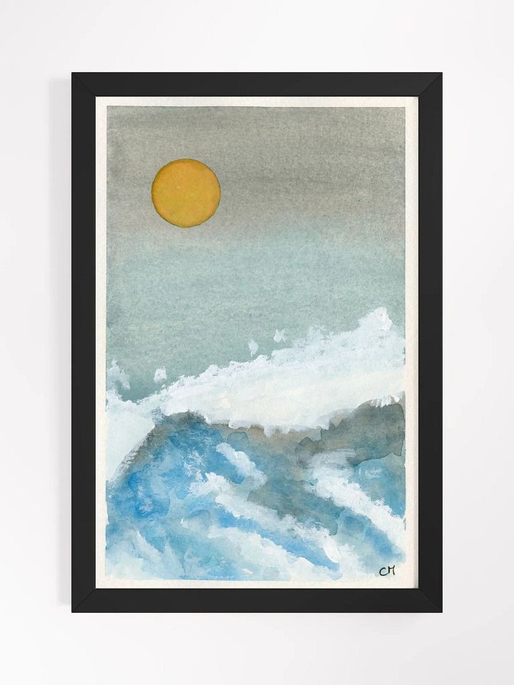 Wave: Watercolor Landscape Framed Poster product image (1)