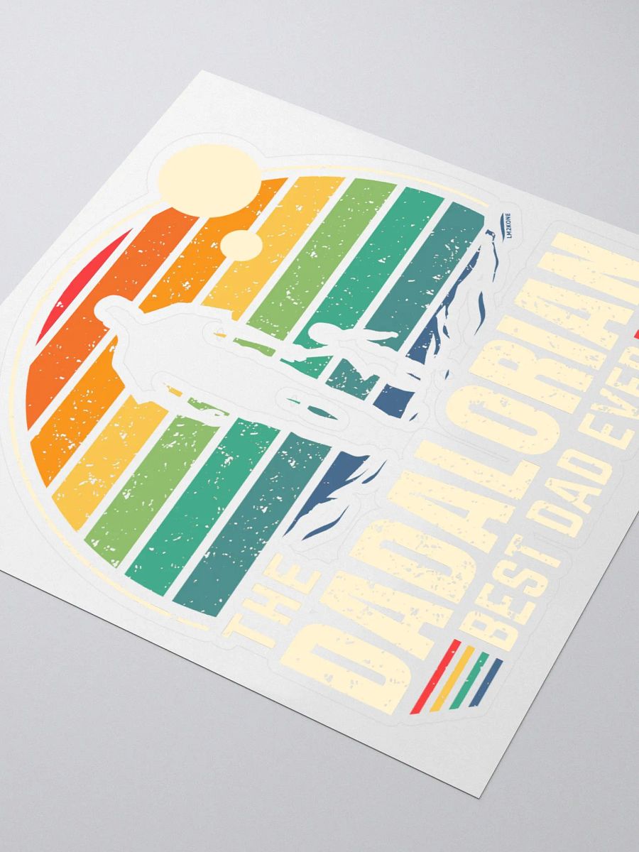 Sunset Dadalorian Best Dad Ever Cut Stickers product image (3)