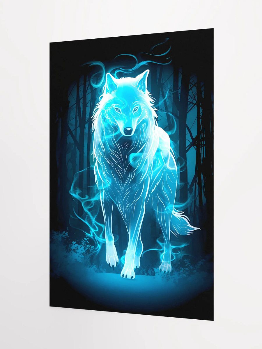Mystical Neon Wolf Poster product image (5)