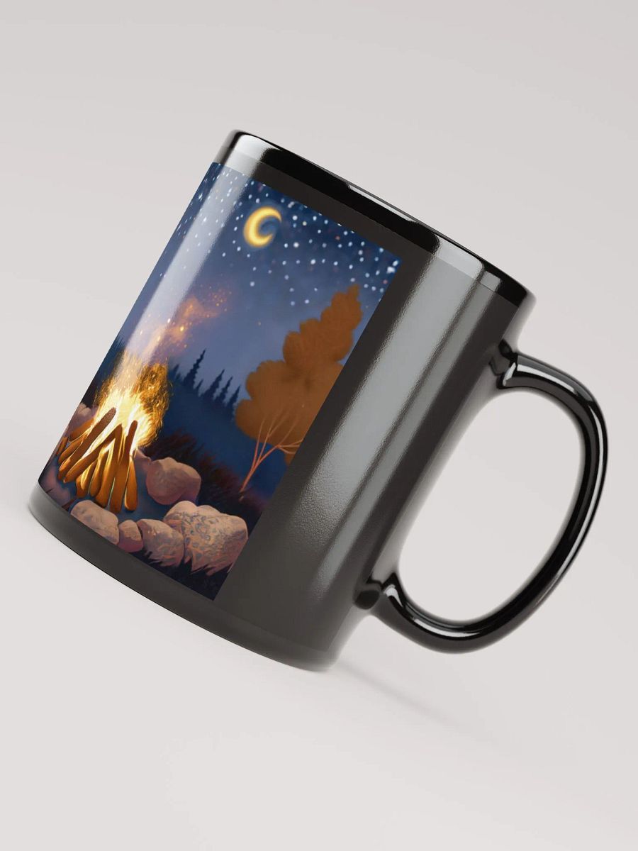 Campfire Buddy: Black Glossy Mug for Dog Lovers and Outdoor Enthusiasts product image (6)