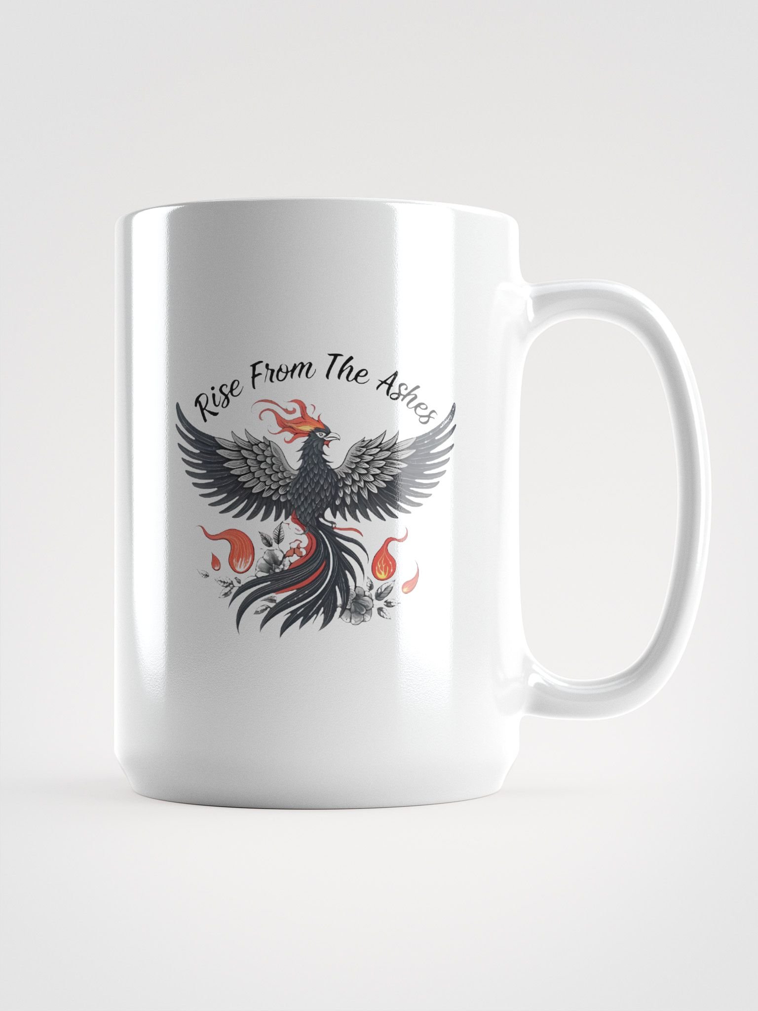 Phoenix Fire Rise White Glossy Mug product image (1)