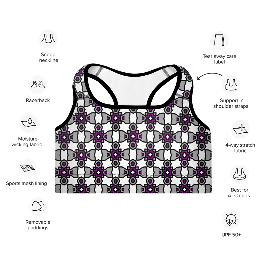 Asexual Abstract (2) - Padded Sports Bra product image (7)