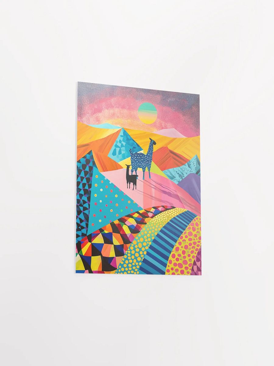 Whimsical Llama Landscape Poster product image (6)