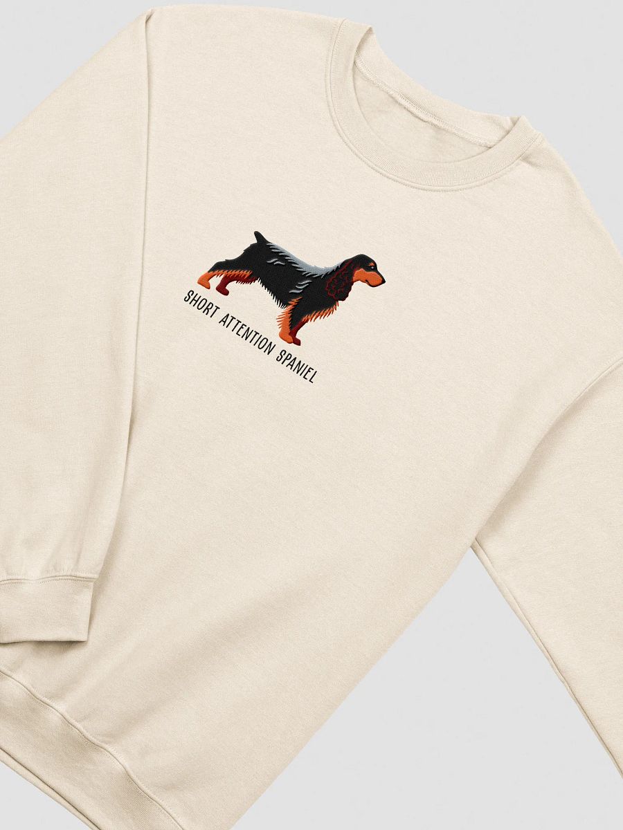 Short Attention Spaniel Sweatshirt (Embroidered) of a Field Spaniel(Black & Tan) product image (15)