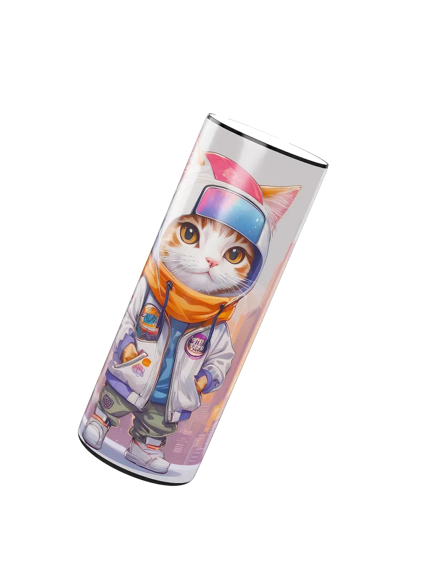 Cute City Kitty Cat 20 oz Skinny Stainless Steel Tumbler - v4 product image (3)