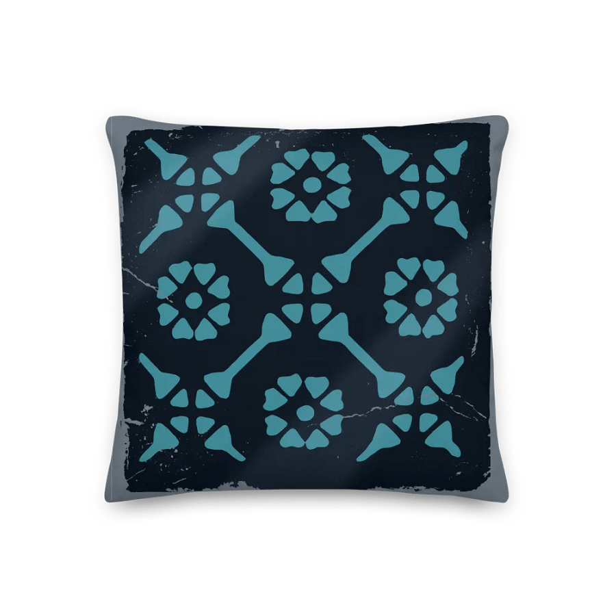 Azul Tile Board Game 18" x 18" Pillow - Blue product image (4)