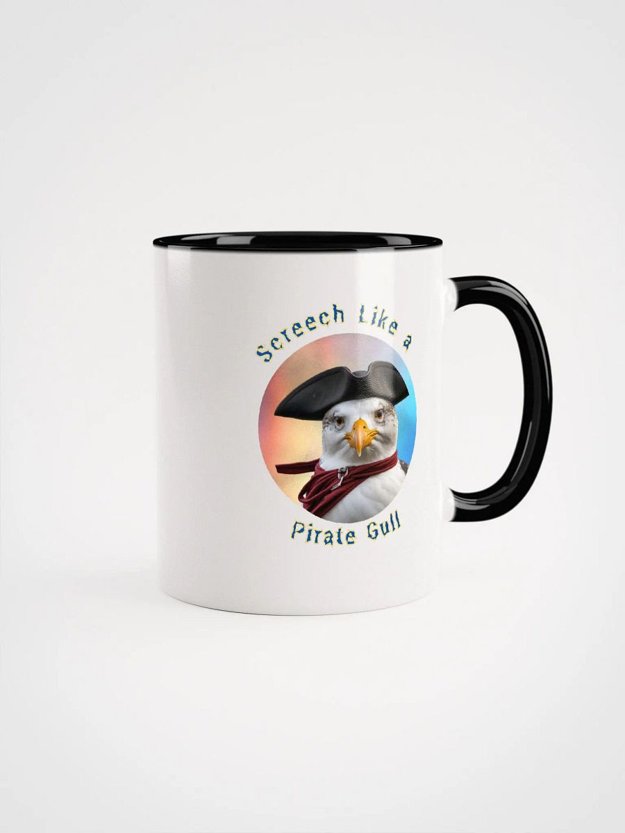 Screech Like a Pirate Gull Ceramic mug with coloured interior product image (6)