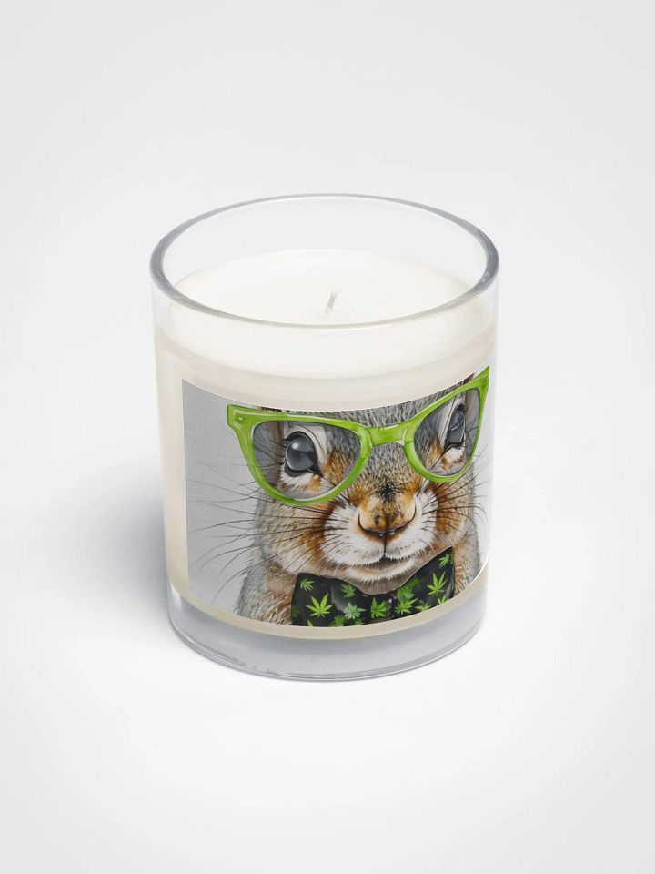 420 Leafy Glasses Squirrel Soy Candle product image (2)