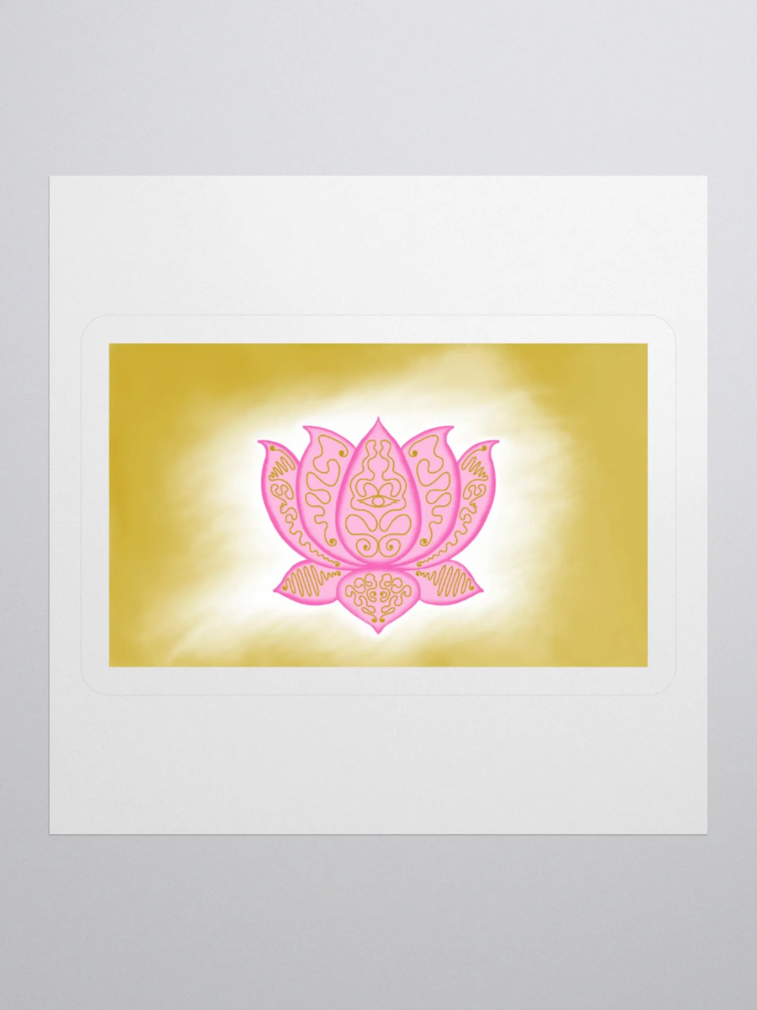 Golden Lotus Kiss Cut Stickers product image (2)