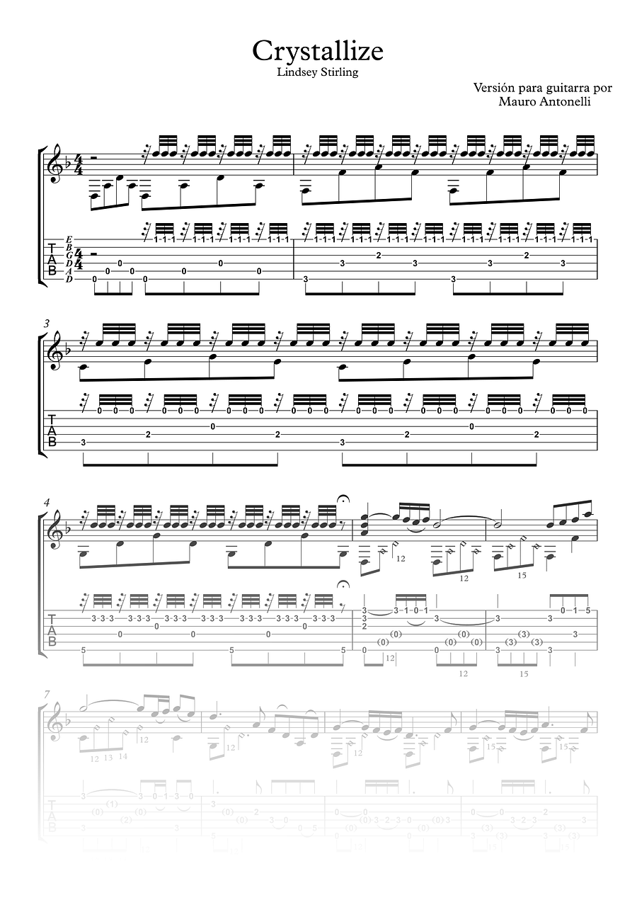 Crystallize - Partitura + Tabs product image (1)