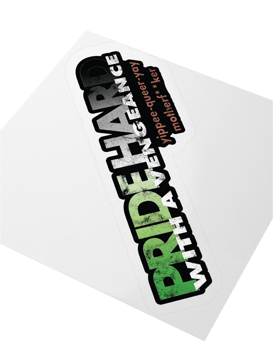 Aromantic "Pride Hard" Sticker product image (3)