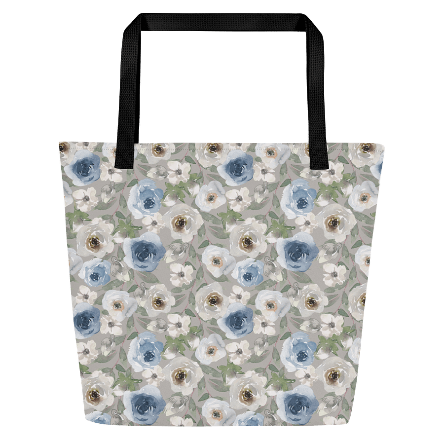 Grey Roses Tote Bag product image (3)