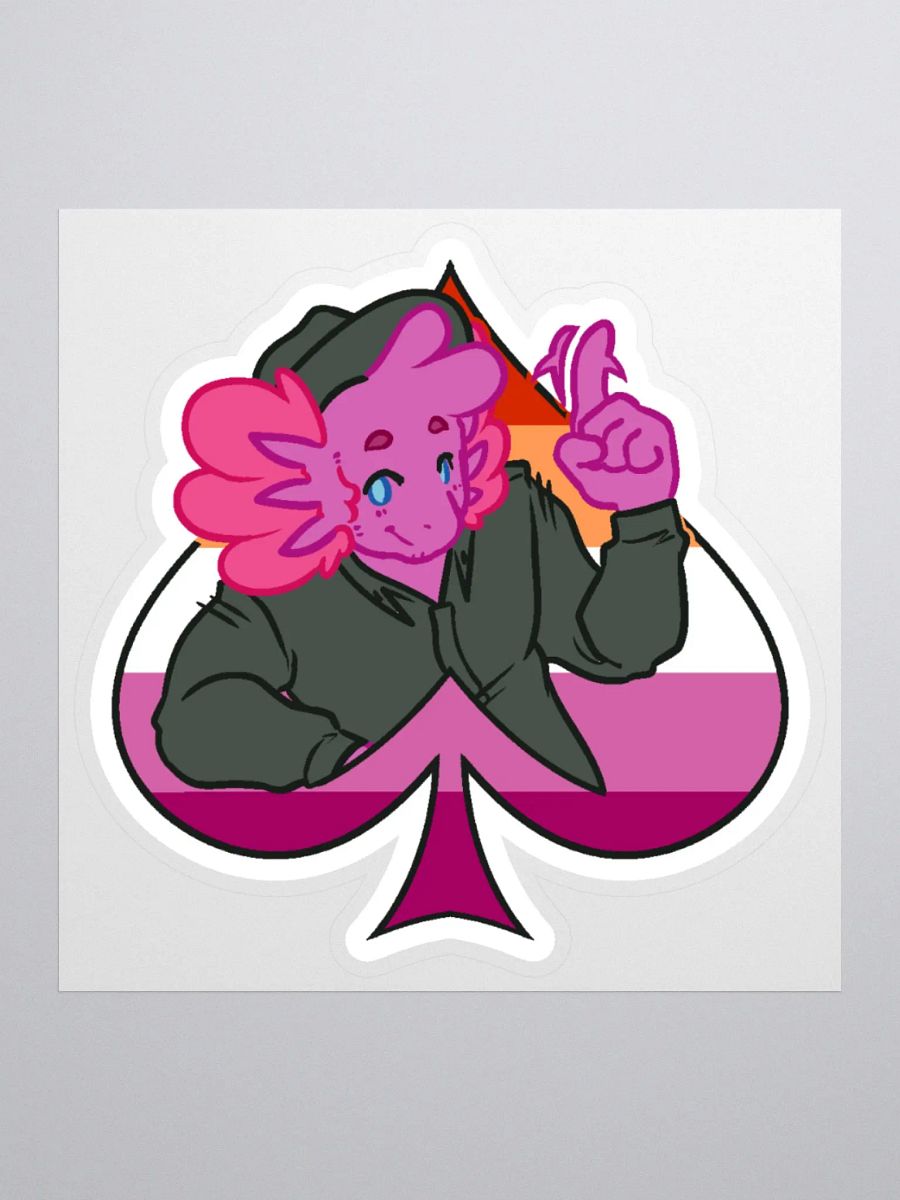 Lesbian in Spades | Kiss-Cut Sticker product image (1)