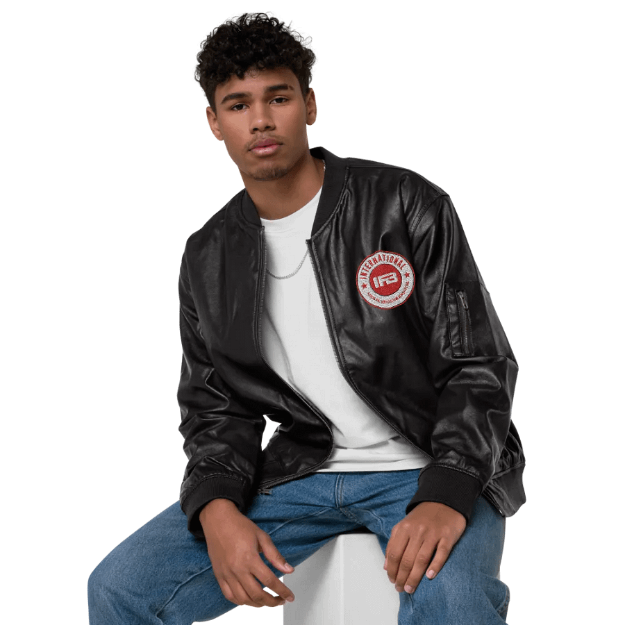 IFBNewsfeed.Org's Threadfast Apparel Faux Leather Bomber Jacket product image (5)
