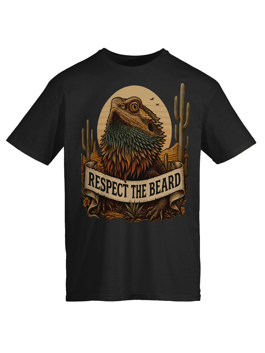 Respect the Beard – Vintage Bearded Dragon Desert Graphic Tee product image (71)