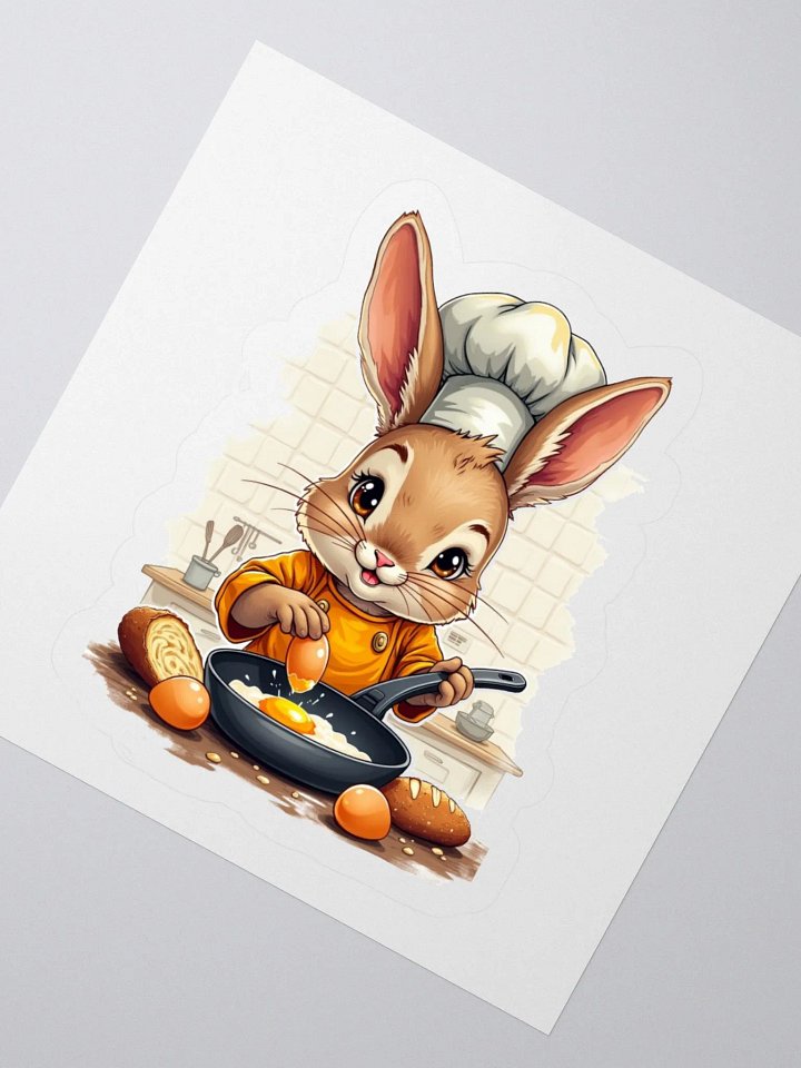 Chef Bunny Kiss Cut Stickers product image (5)