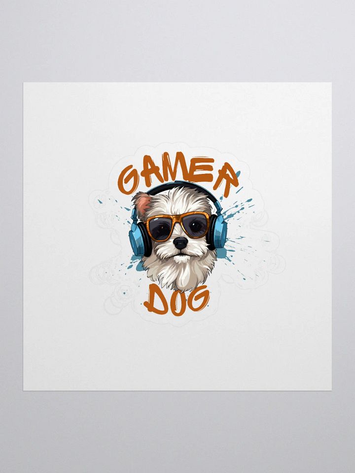 Gamer Dog Vinyl Stickers product image (1)