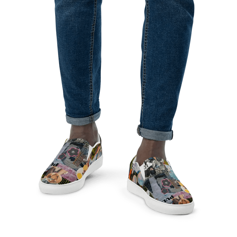 Collaged mens slip ons product image (6)