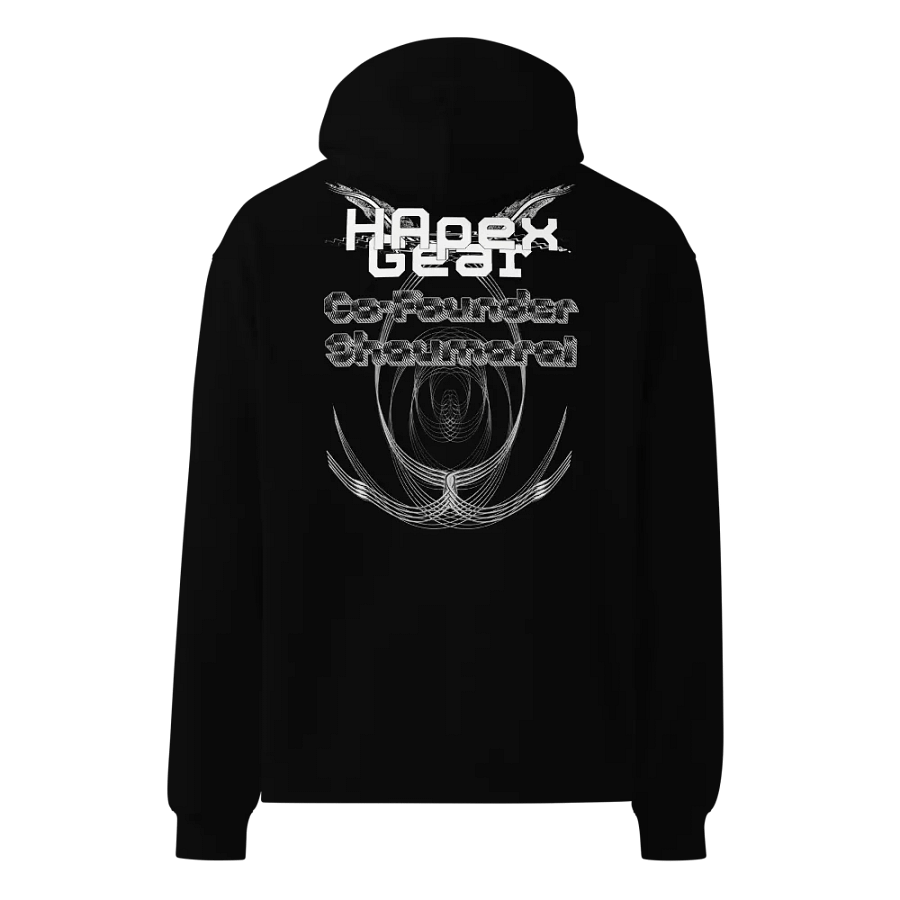 Unisex Premium Oversized Hoodie - Embroidered - Co Founder Shaumarai - White HApex Gear White Logo product image (1)