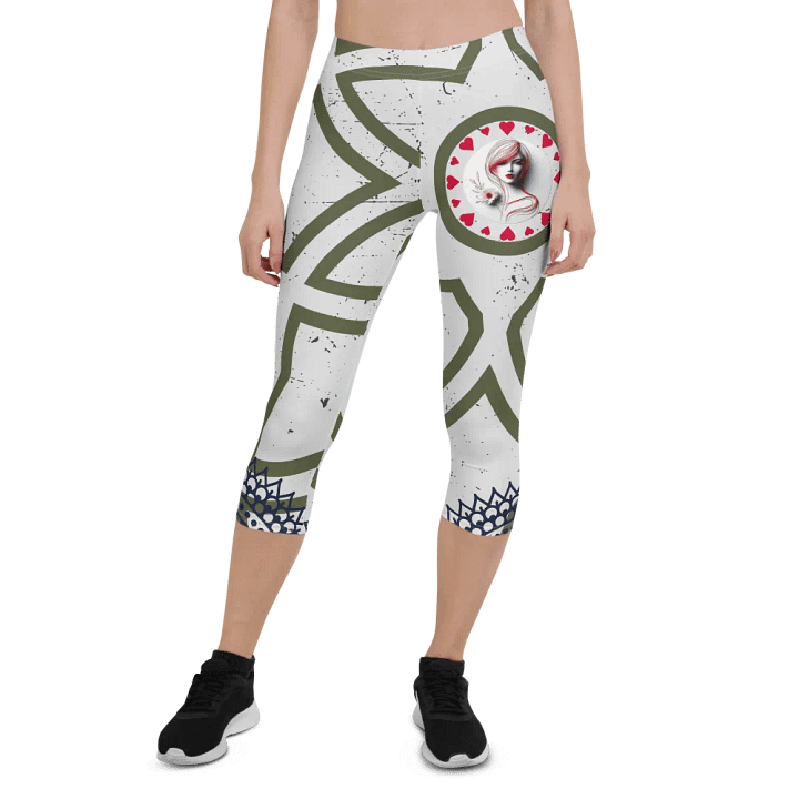 Copy of Sublicolor 301C All-Over Print Capri Leggings – Style Meets Comfort! 🎨👖 product image (1)