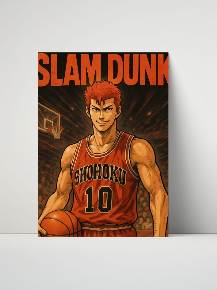 Slam Dunk – Hanamichi Sakuragi Shohoku Spirit 8x10 Metal Print product image (1)