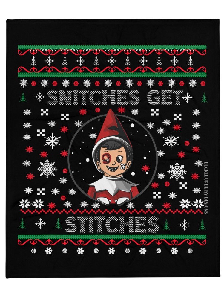Holiday - Snitches Get Stitches Throw Blanket product image (1)