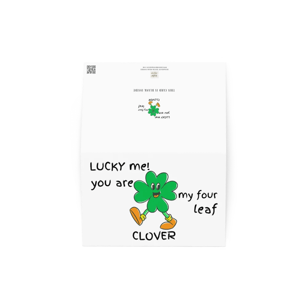 St Patrick's Day Card Lucky Me! You are my four leaf clover product image (3)